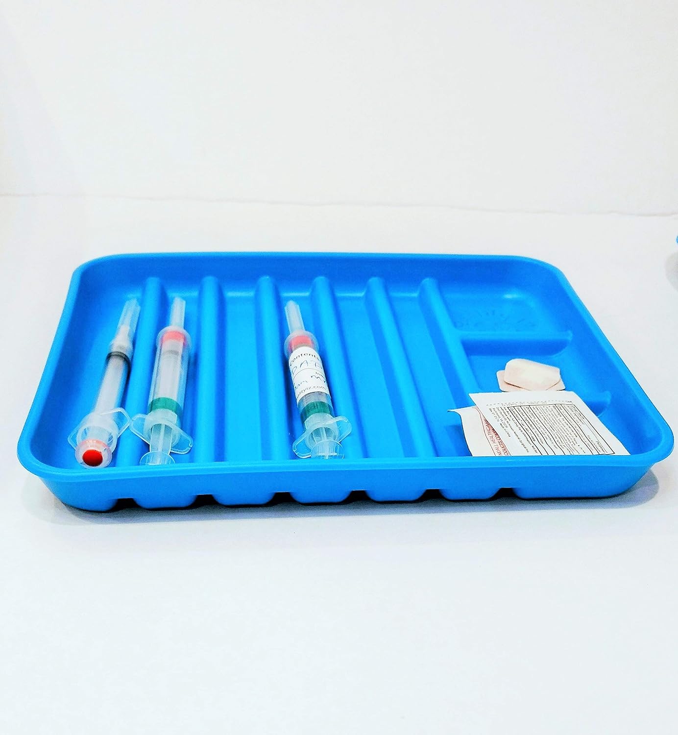 Medical, Dental, Medication, Syringe Tray (Set of 5) Blue
