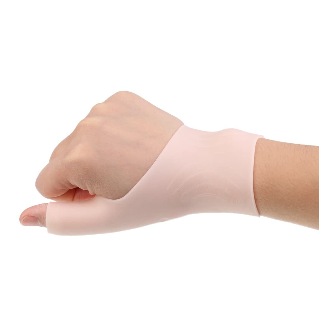 1 pc Breathable Silicone Wrist Thumb Support Braces Soft Lightweight Splint(Small)