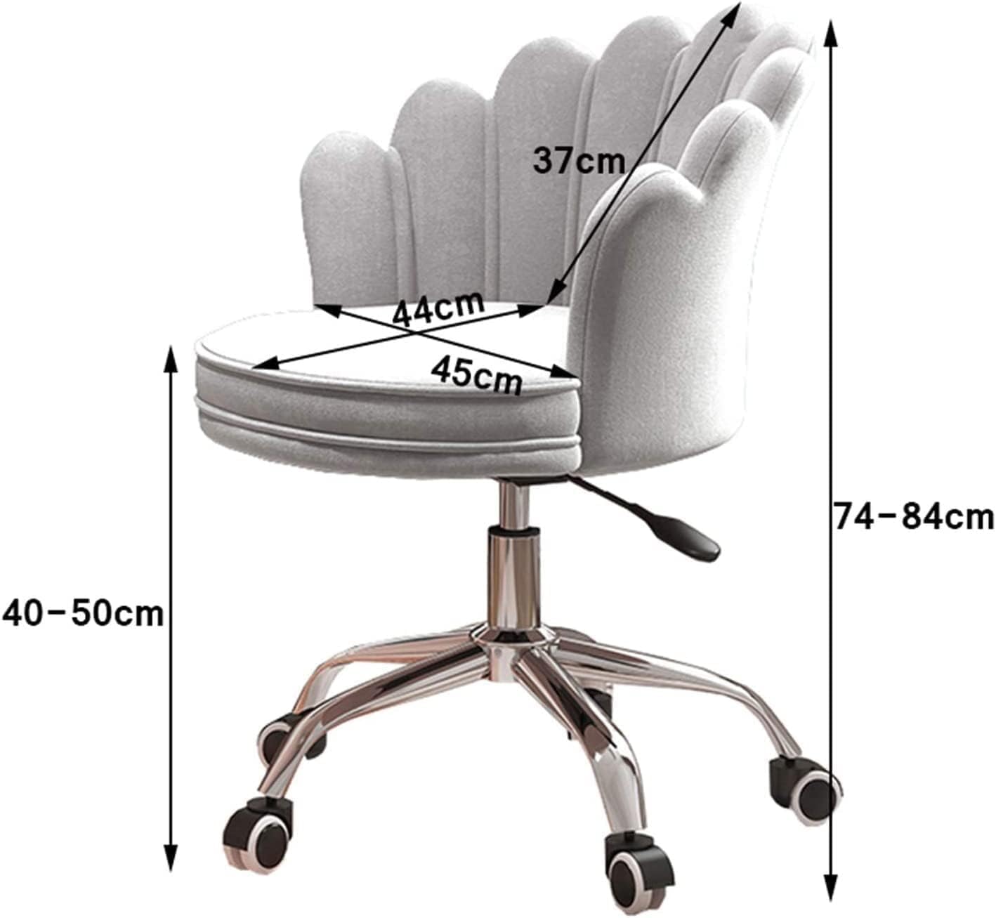 Soft Cushion Office Chair Comfort Modern Swivel Chair Ergonomic Makeup Chair with Lumbar Support and Armrest Computer Chair (Green-