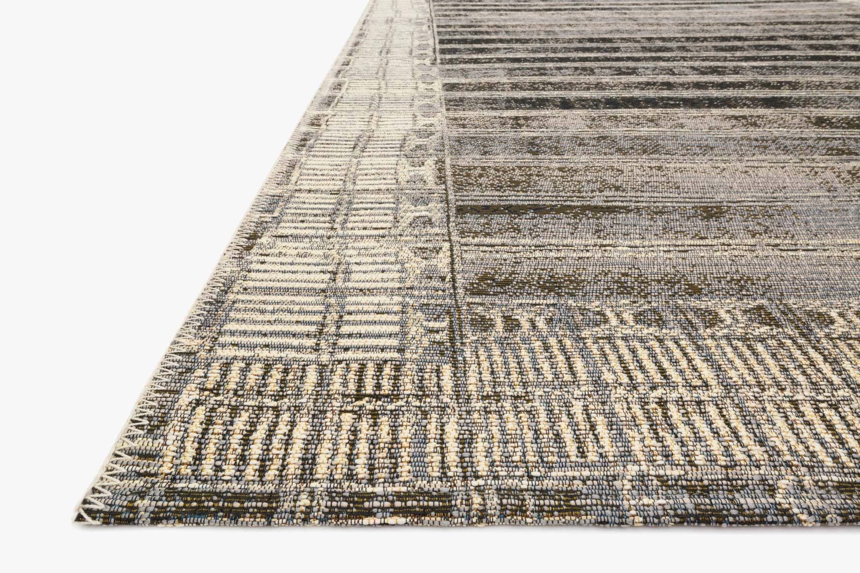 Loloi Mika Collection - Indoor/Outdoor Power Loomed Rug in Charcoal & Ivory (MIK-07)