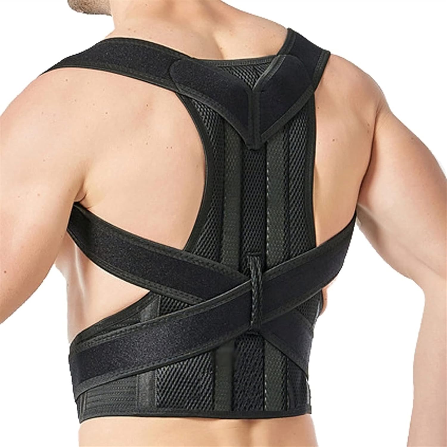 Posture Corrector for Men Teenagers Spine Back Support Brace Waist-Support Belts Provides Pain Relief for Neck Back and Shoulders,