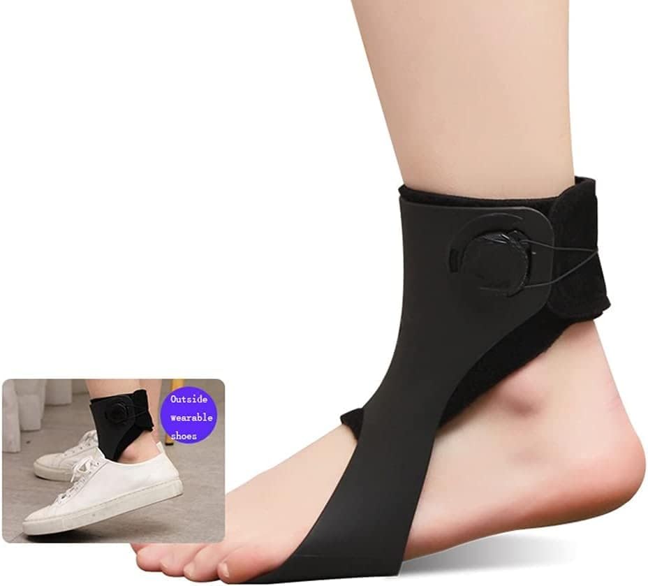 DKULMN Foot Drop Orthosis,Drop Foot Brace Orthosis, Adjustable AFO Ankle Orthosis Splint Support rop Foot Braces for Achilles Tendon,Left,S