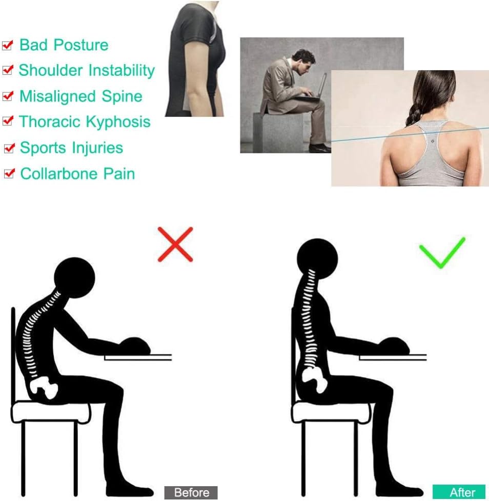 Posture Corrector Posture Corrector Clavicle Support Brace Device to Improve Bad Posture Thoracic Kyphosis Shoulder Alignment Support Brace,