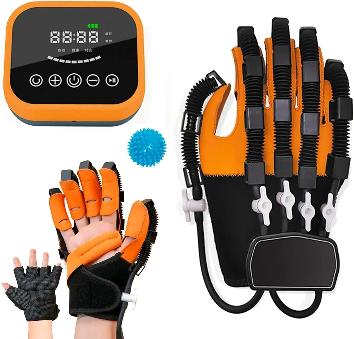 Rehabilitation Training Gloves, Hemiplegia Finger Rehabilitation Trainer Robot Gloves, Stroke Hand Trainer Finger Splints, for Hand Dysfunction Patients(Size:XS Code,Color:Right Hand)