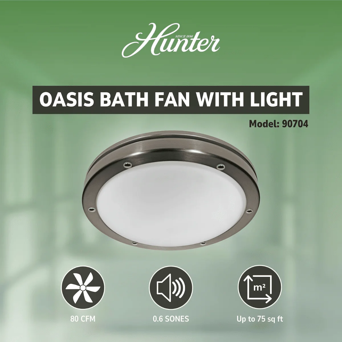 Hunter Oasis 80 CFM Bathroom Fan