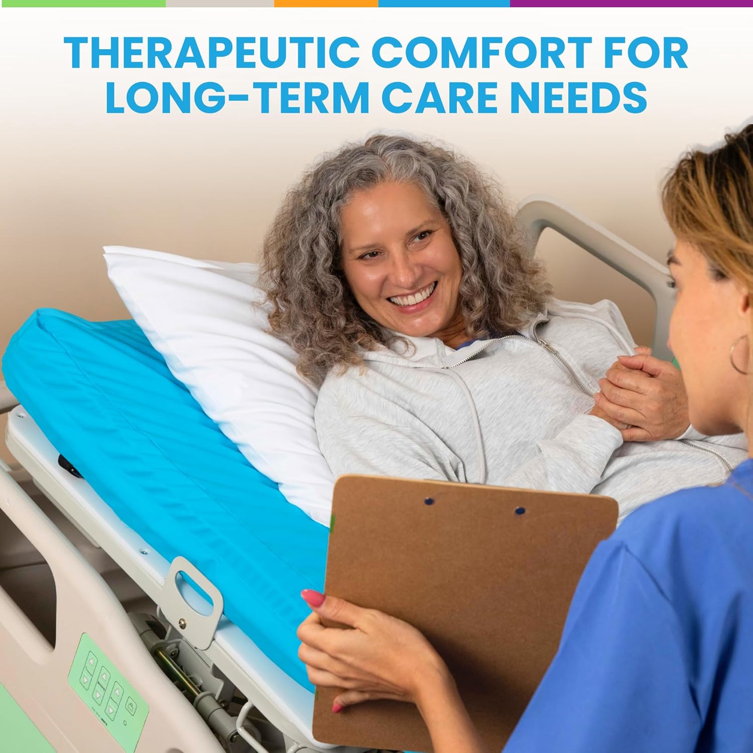 HopeFULL (MA-51S Alternating Pressure Air Mattress – Waterproof & Fireproof Cover, Adjustable Firmness 1–9, Quiet Blower System with Bottom Hose Connection | Therapeutic Comfort & Bedsore Prevention