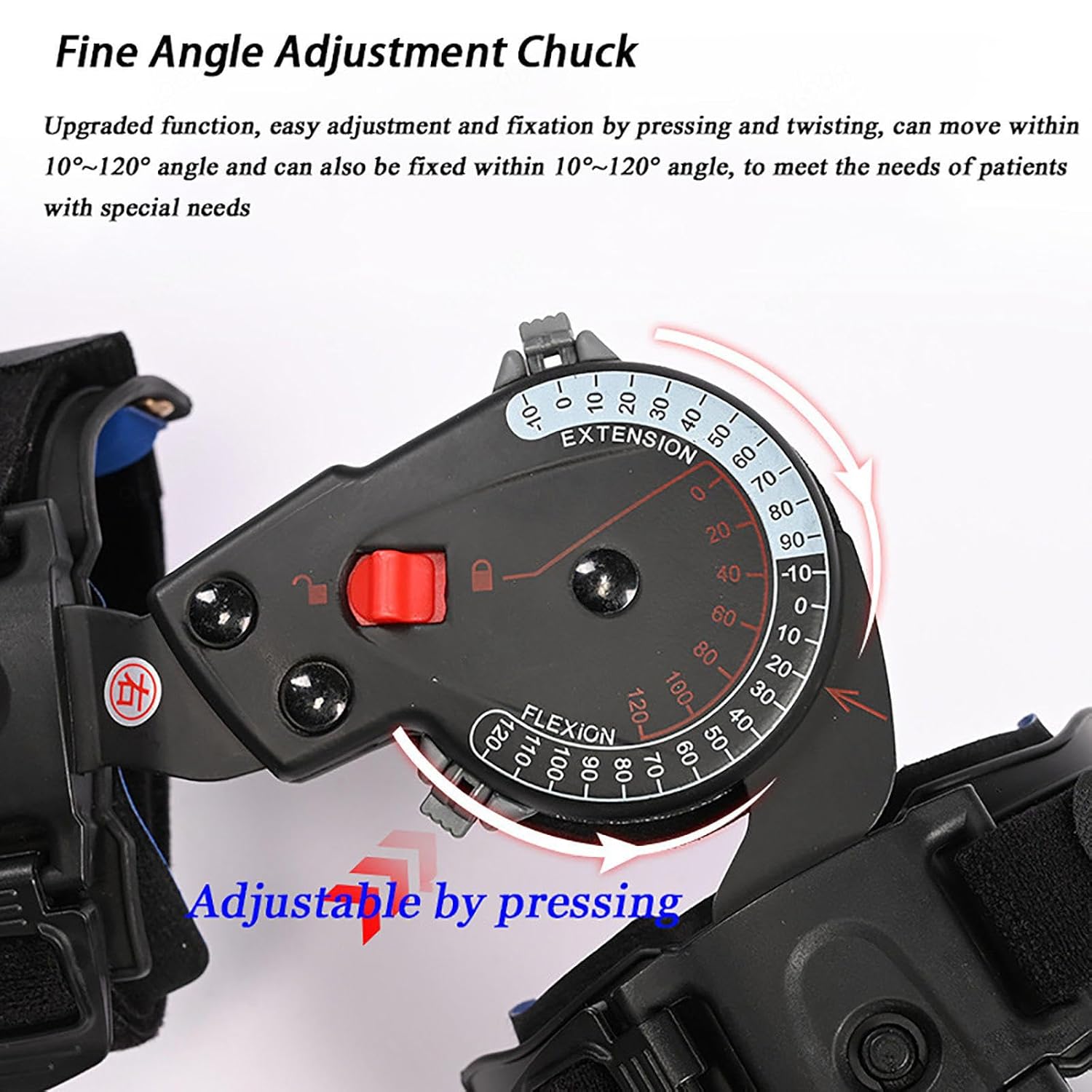 Hinged ROM Elbow Brace Stabilizer Splint with Strap Adjustable Post OP Elbow Brace Arm Injury Recovery Support After Surgery Fits All Unisex,Left (Right