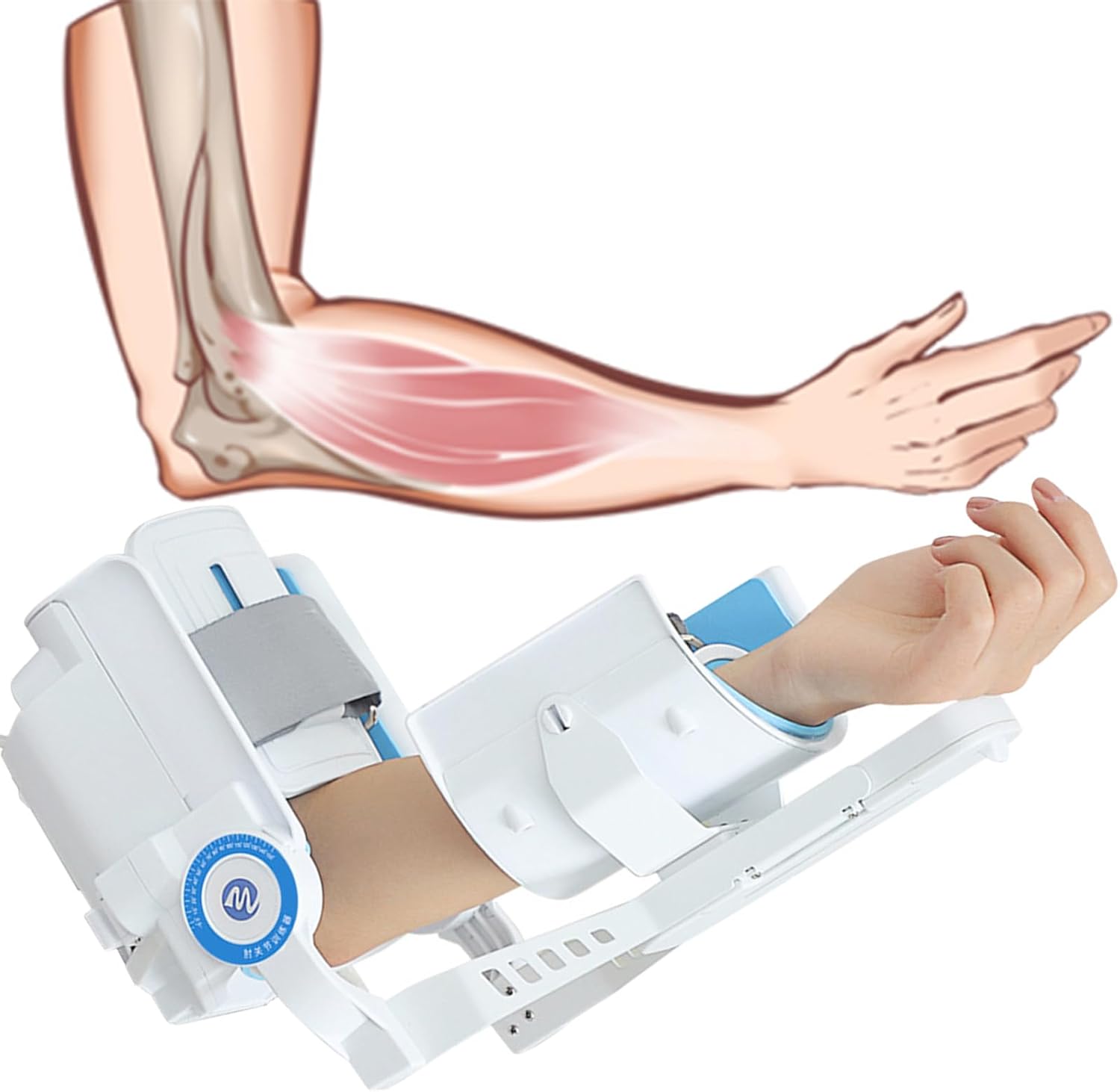 Arm Rehabilitation Device | Elbow Joint Rehabilitation Training Device Hinged Elbow Brace Arm Exerciser | for Stroke Hemiplegia Patients