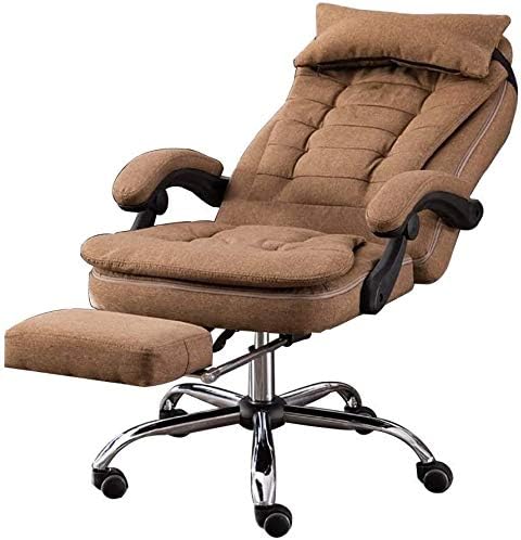 High-Back Leather Executive Swivel Adjustable Swivel Office Desk Chair with Armrests Lumbar Support Desk Ergonomic Chair Chair Home Office Chair Winter and Summer Dual-use,Brown