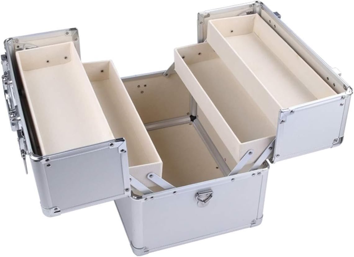 Lockable Family First Aid Medicine Box, 10-Inch Portable Double-Layer Medical Storage Cabinet for Home and Travel Use