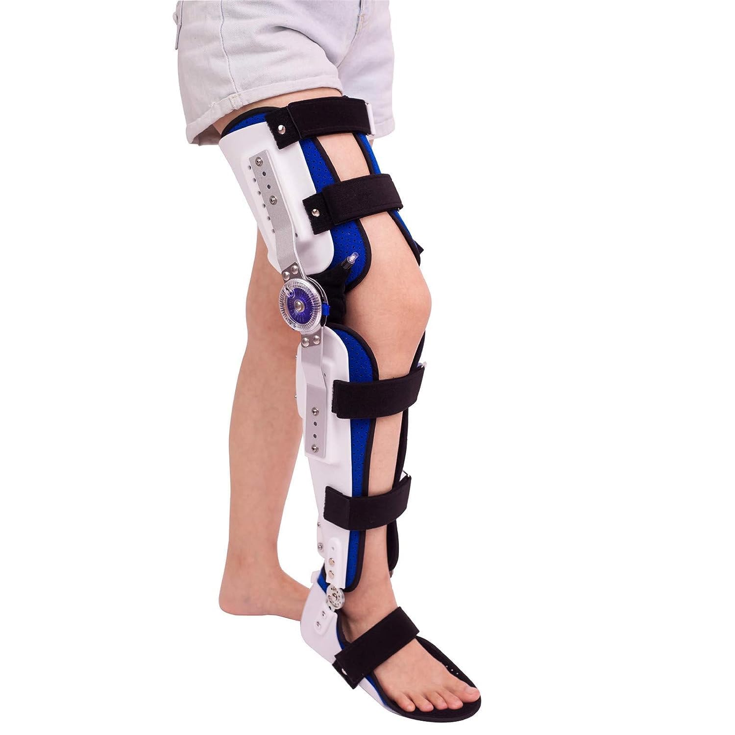 Adjustable Hip Joint Fixation Bracket, Knee Brace Immobilizer Brace Knee Ankle Foot Orthosis Hip Abduction Orthosis Adjustable Fixed Limb Orthosis Before and After Surgery Splint(Right)
