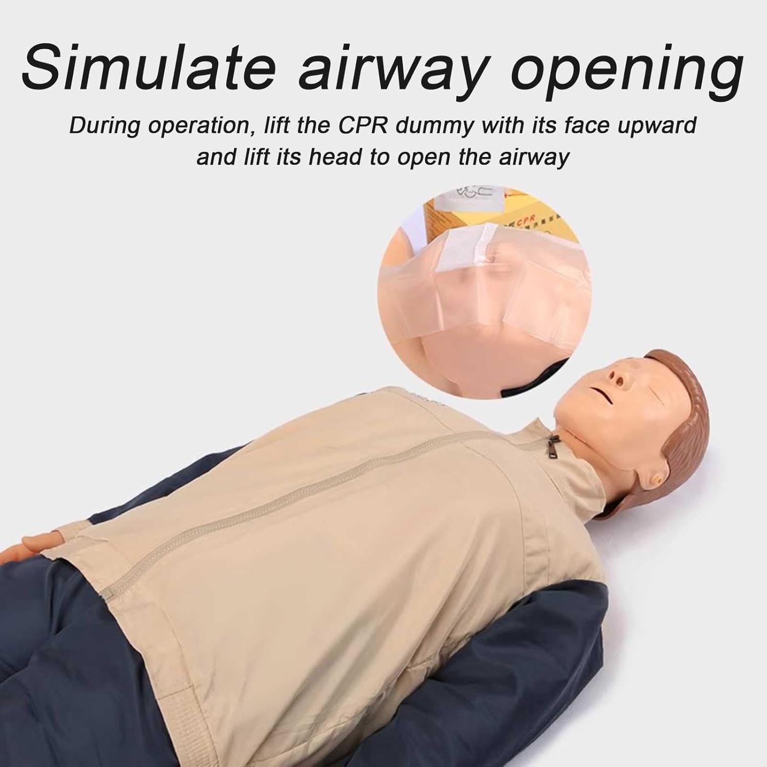 CPR Manikins and First Aid Kit, CPR Training Dummy Full Body CPR Mannequins Adult with Replaceable Facial Skin & 4 Replaceable Lung Bags & Storage Bag & Mat