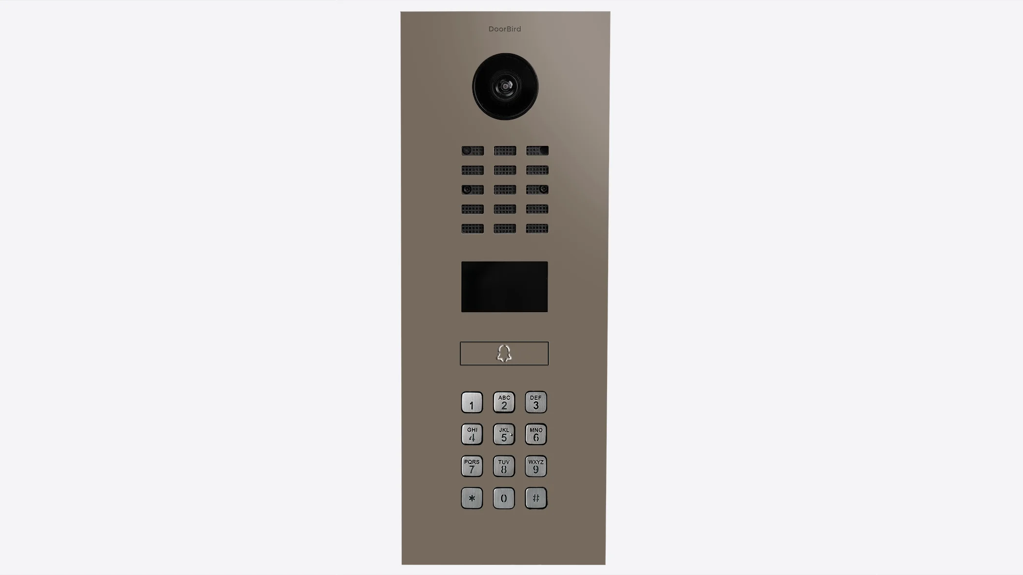 DoorBird D2101KV IP Video Intercom, 1 Call Button in Beige Grey, RAL 7006