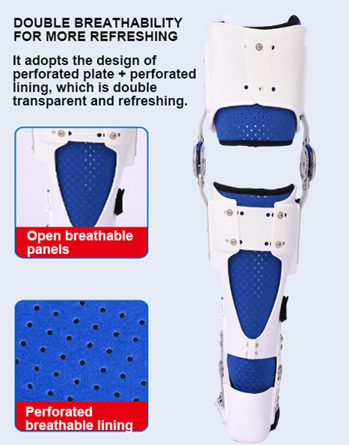 Adjustable ROM Hinged Knee Brace with Side Leg Stabilizers, Post Op Knee Support Orthosis Immobilizer for Women And Men Knee Pain Left Leg And Right Leg,Right (Right