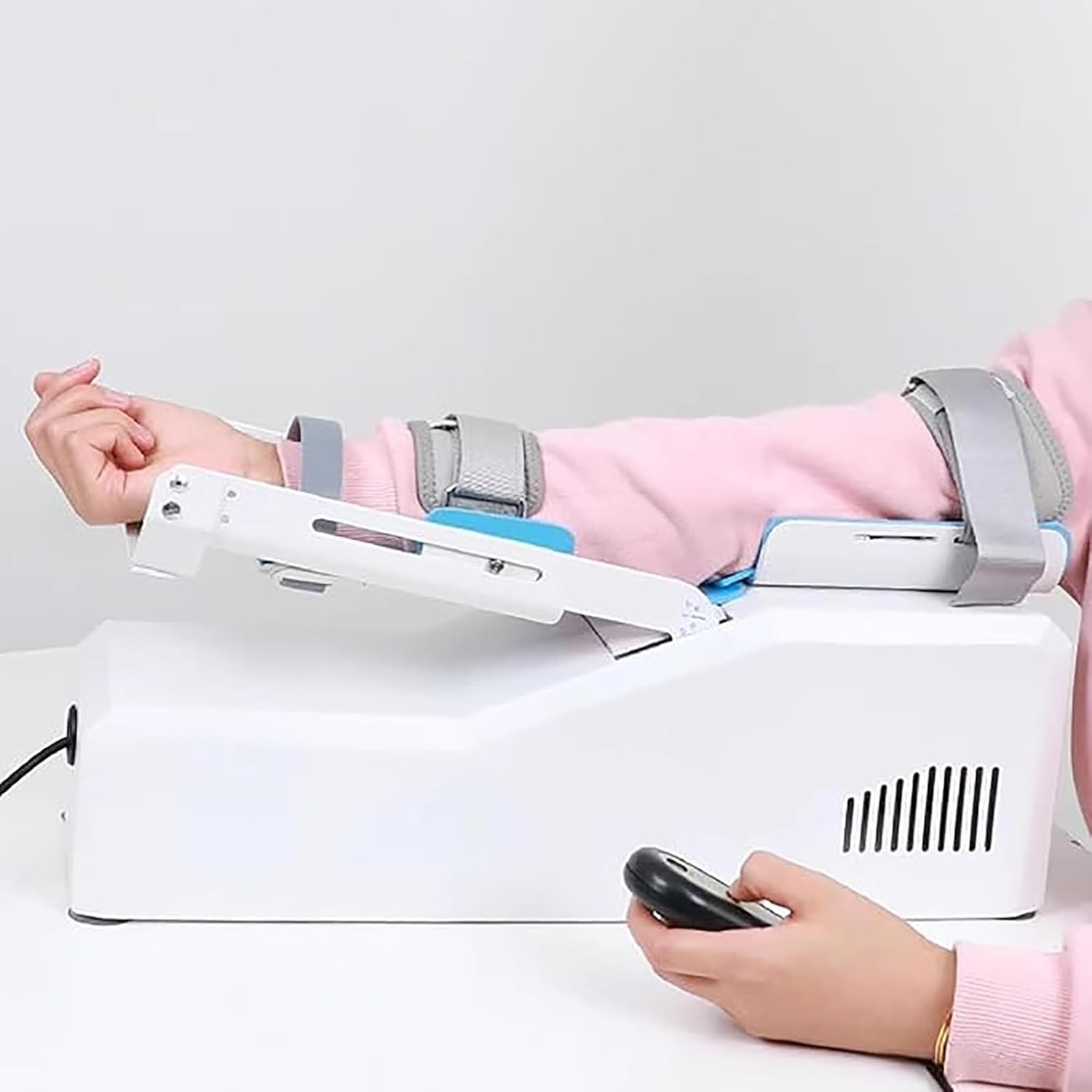 Electric Elbow Joint Rehabilitation Device, Joint Elbow Brace Arm Trainer with Remote Control, -5°~145° Adjustable Angle, Arm Rehabilitation Device, for Hemiplegia, Apoplexy, Soft Tissue Injuries