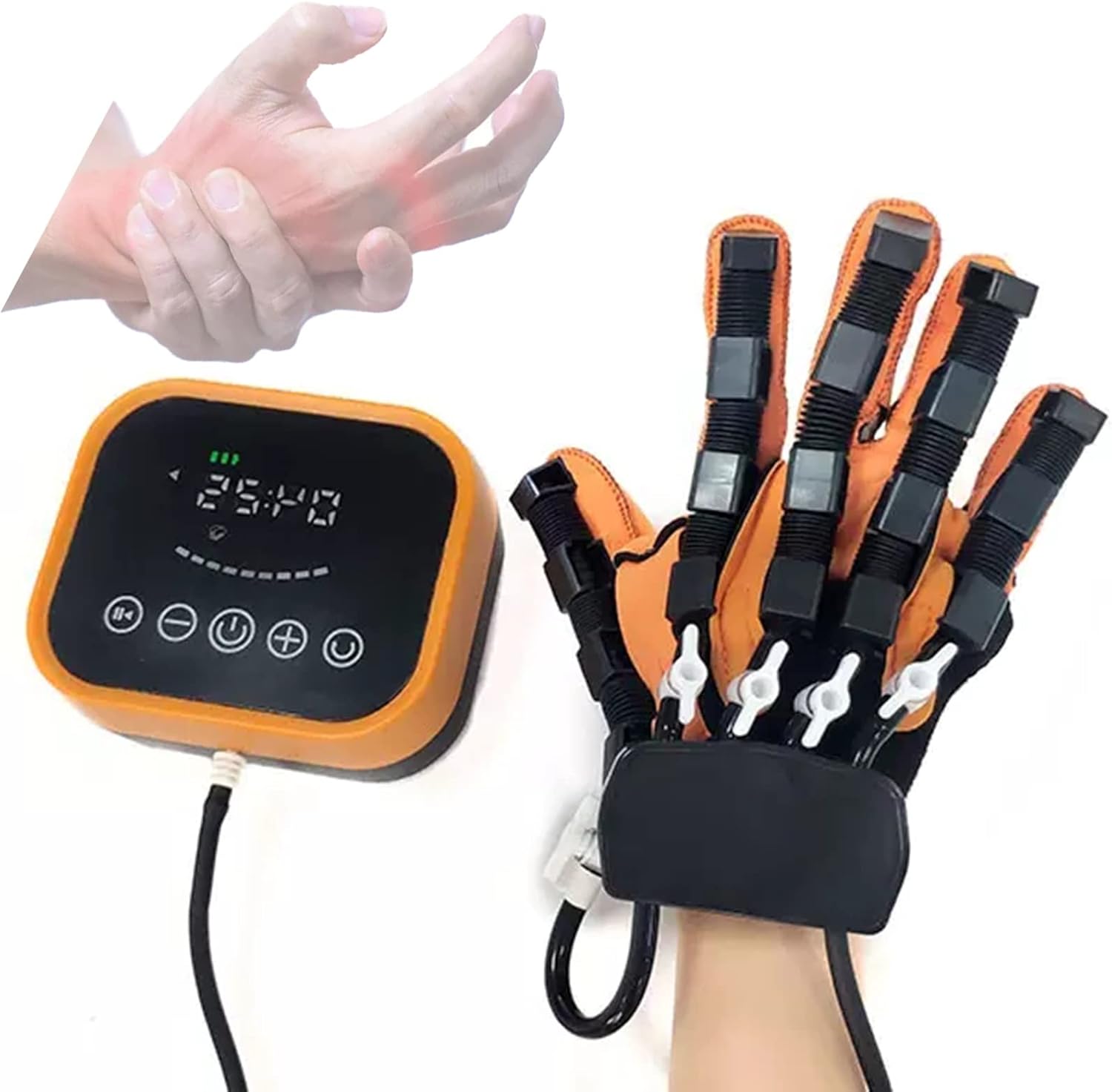 Arthritis Patient Rehabilitation Aids Rehabilitation Robot Gloves for Hemiplegia Stroke Finger Training Hand Splint Restorey Exerciser (Color : Right Hand, Size : Small)