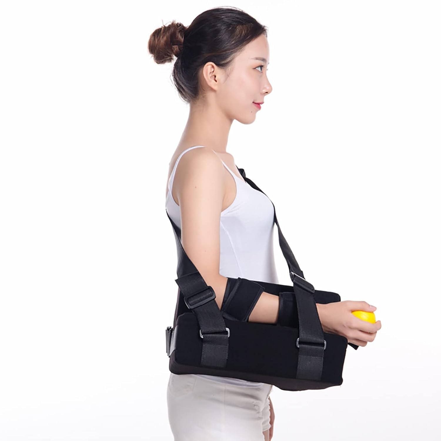 HAILM Shoulder Abduction External Fixation Brace,Shoulder Support Sling-Shoulder Abduction Arm Sling with 30˚ Abduction Wedge,L