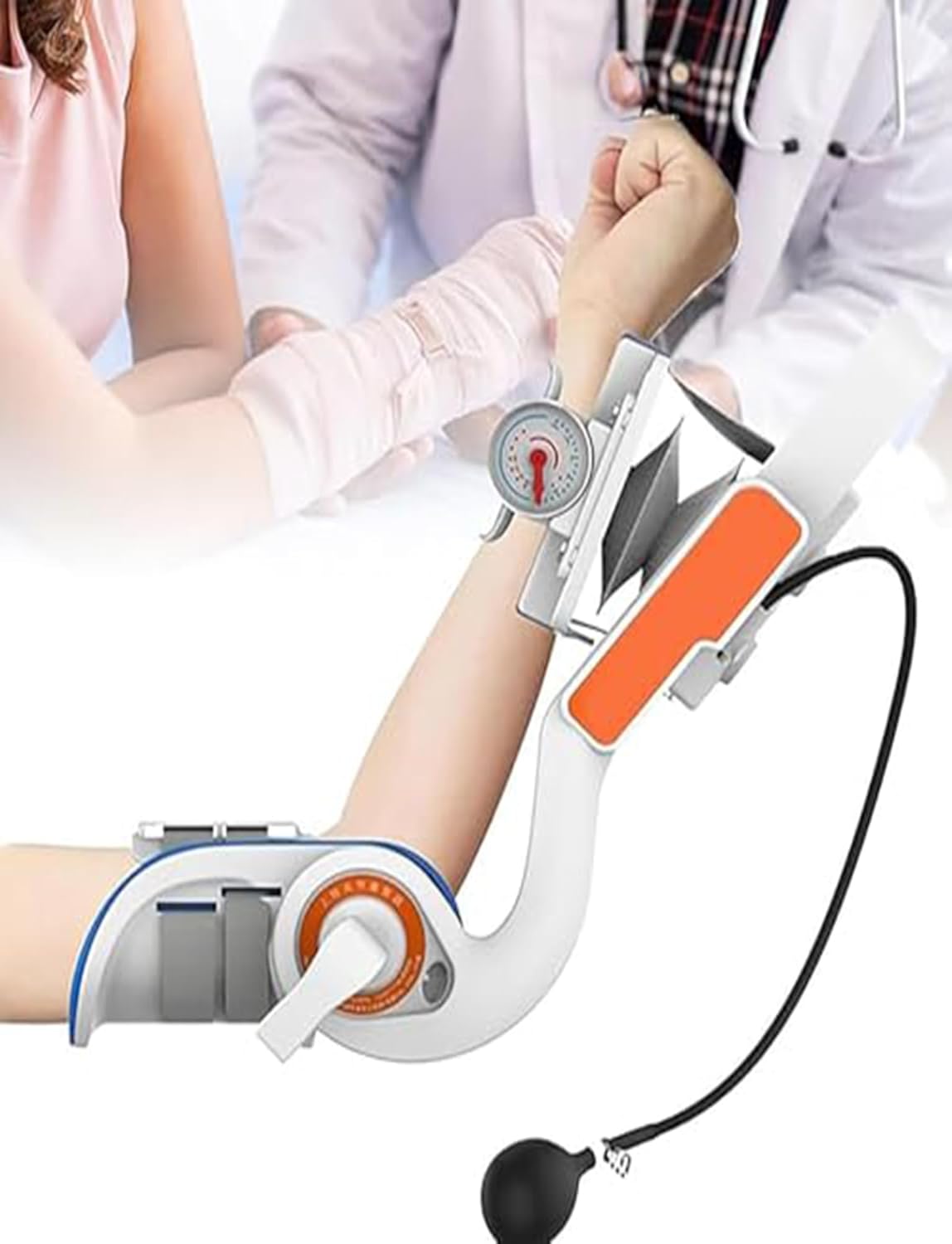 Upper Limb Arm Rehabilitation Training Device, Brace Electric Elbow Joint Rehabilitation Device, Adjustable - 15° Extension and 150° Flexion, for Stroke Hemiplegia Patients