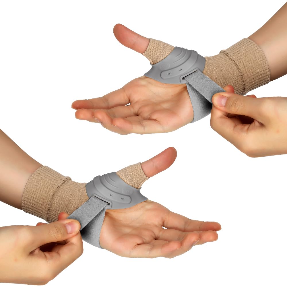 FORTEMOTUS CMC Thumb Brace Splint, CMC Joint Support Stabilizer for Thumb CMC Joint Pain, Instability, Tendonitis, Left + Right Hand, Slate, Medium
