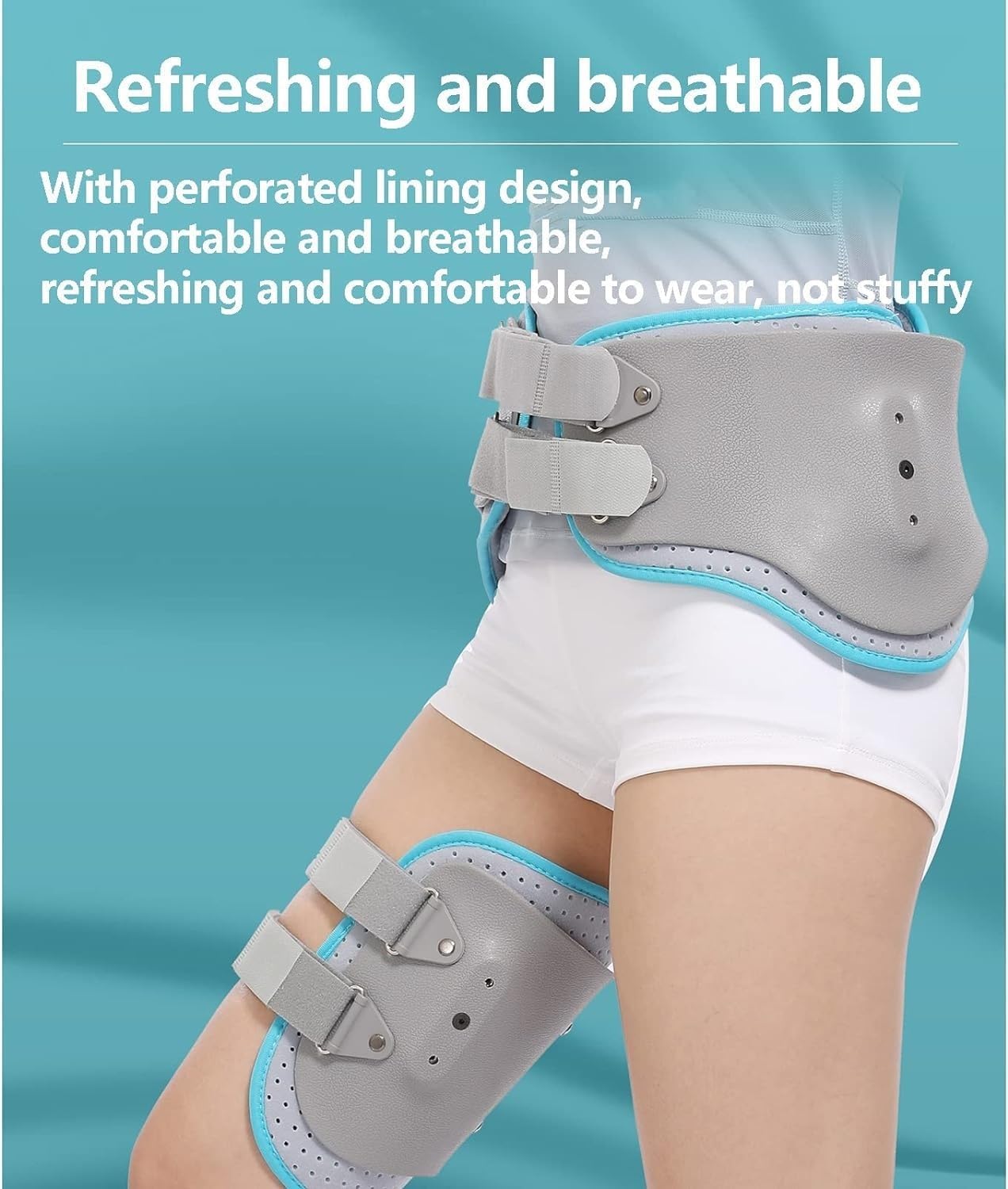 Hip Abduction Brace Adult Hinged Hip Abduction Orthosis Post Op Hip Protector Stabilizer Compression Support for Joint Pain Hip Support Brace for Pull Injury Sciatica Pain Relief(B)