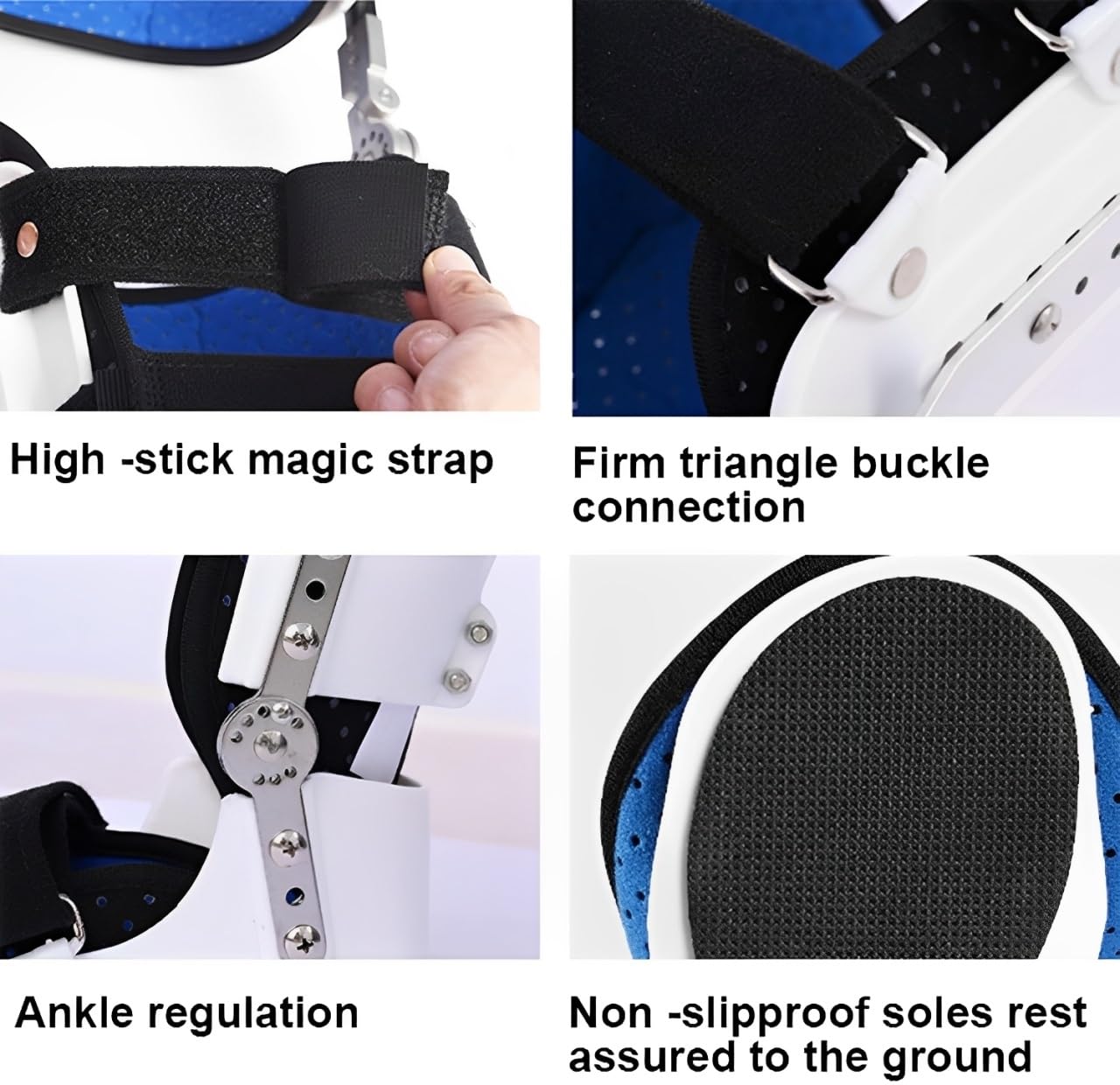 Knee immobilizer unloader knee brace Adjustable Folding Foot Support Protection Full Legs Joint Fixator Stabilizer with 6 Compression Straps, Mobility Aid for Added Support Comfort Women and Men(Adjus