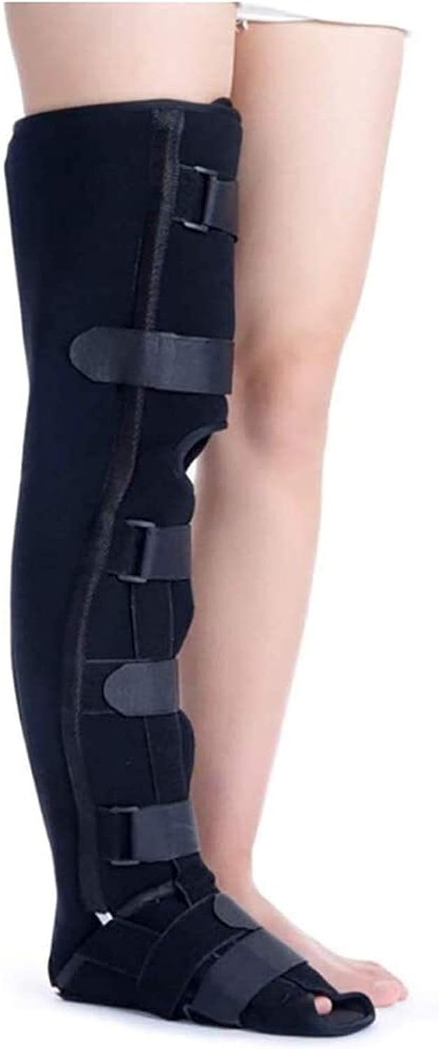 Adjustable Knee Ankle Brace, Leg Immobilizer, Knee Foot Drop Brace - Joint Pain, Tendon, Ligament Protective Equipment Soft Breathable and Good Elastic