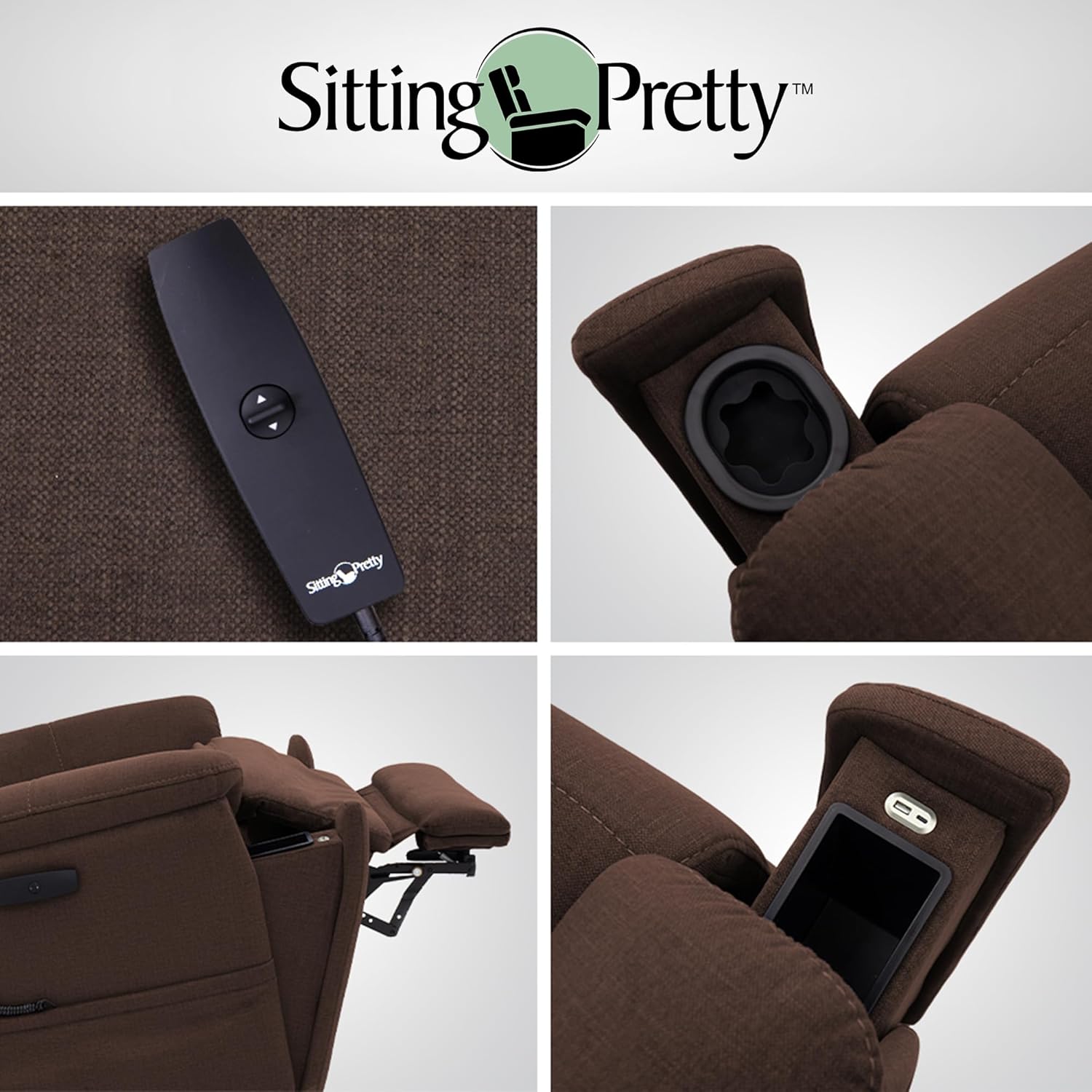 Pride Mobility Sitting Pretty Evolution Collection Electric Power Lift Recliner Chair - 400 lb Capacity, 24