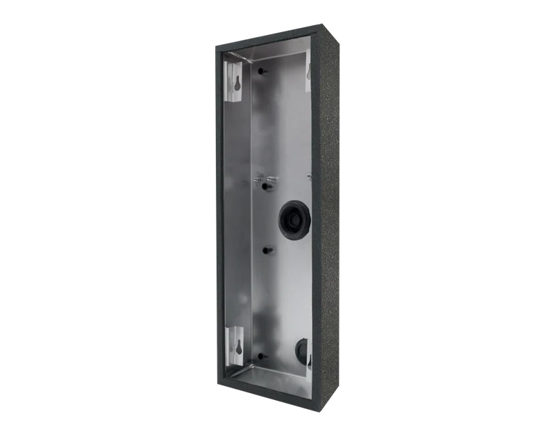 DoorBird D2101KV, D2102FV Fingerprint 50, D2102FV EKEY, D2101FV EKEY Sline, D2102FV EKEY Sline Surface-Mounting Housing Backbox in DB 703, Stainless Steel