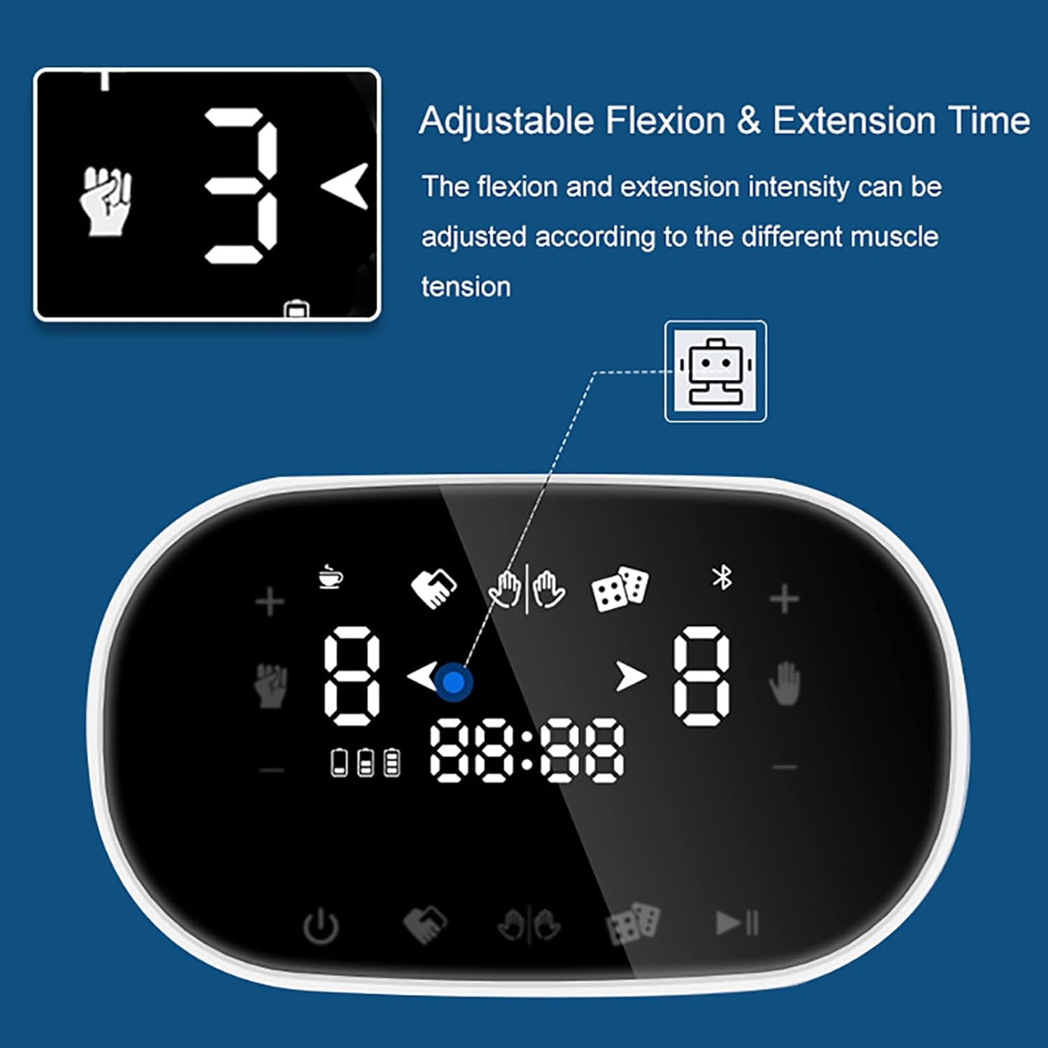 Rehabilitation Robot Gloves, Stroke Hemiplegia Finger Wrist Training Equipment,finger Straightening Brace Guard Protector for Patients with Hand Dysfunction,Left,L