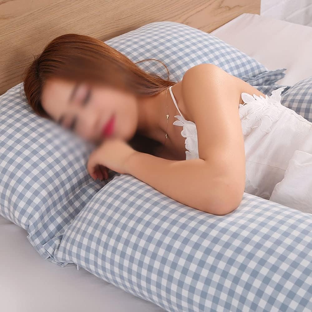 U Shaped Pregnancy Pillow, Full Body Pillow with Washed Cotton Removable Cover, Multiple Bed Maternity Pillow for Women & Adults Sleeping Help Support Head Back Belly, Red (Color : Green)