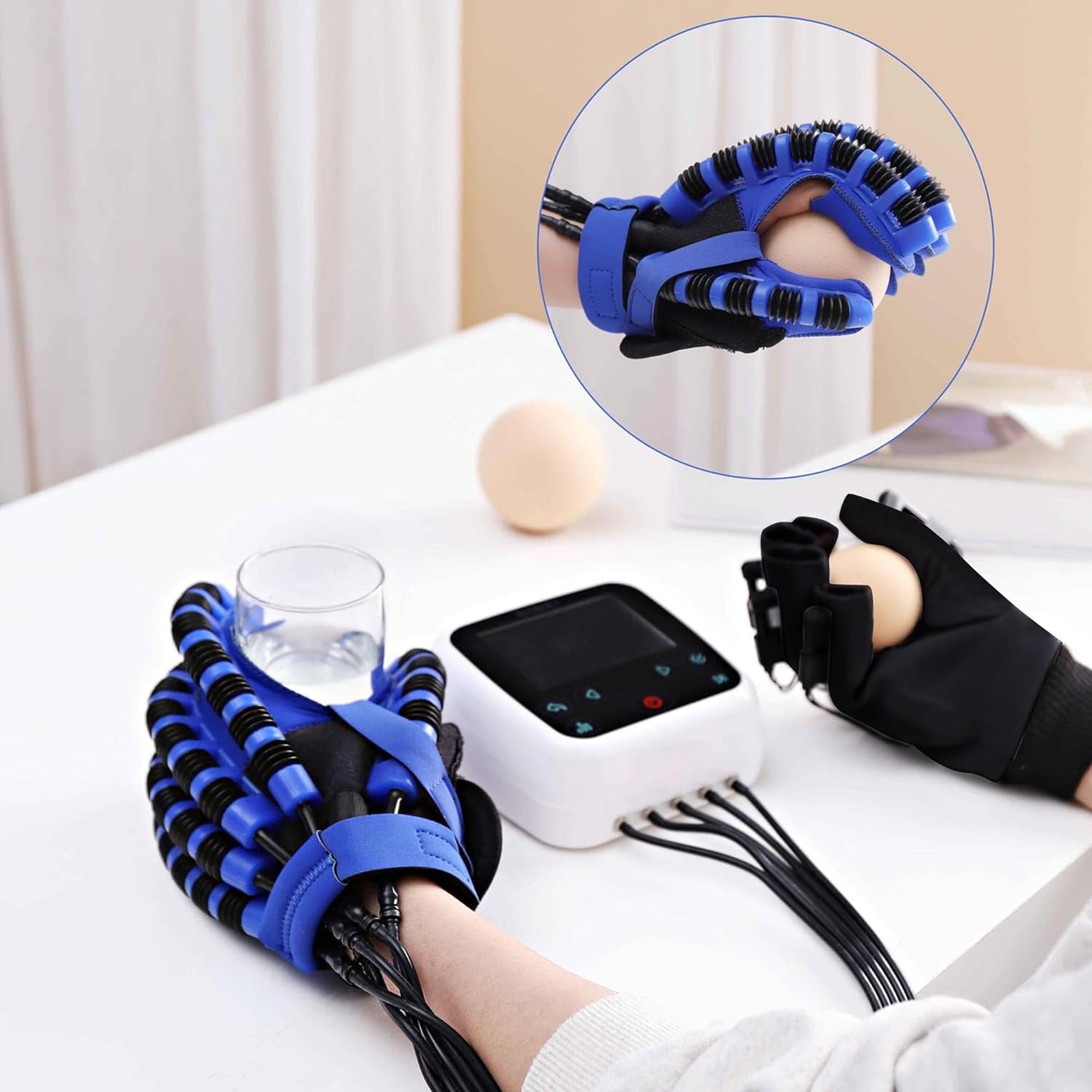 Rehabilitation Robot Gloves - 5 Modes Hand Physical Therapy Rehabilitation Equipment for Finger Rehab Trainer - Boost Recovery with Stroke Recovery Power Gloves(LEFT,L)