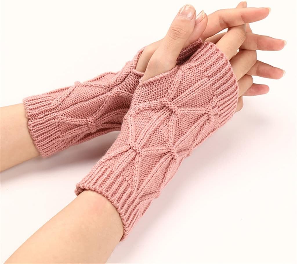 Women Hand Warmer Winter Gloves Arm Crochet Knitting Wool Mitten Warm Fingerless Gloves Women Gloves