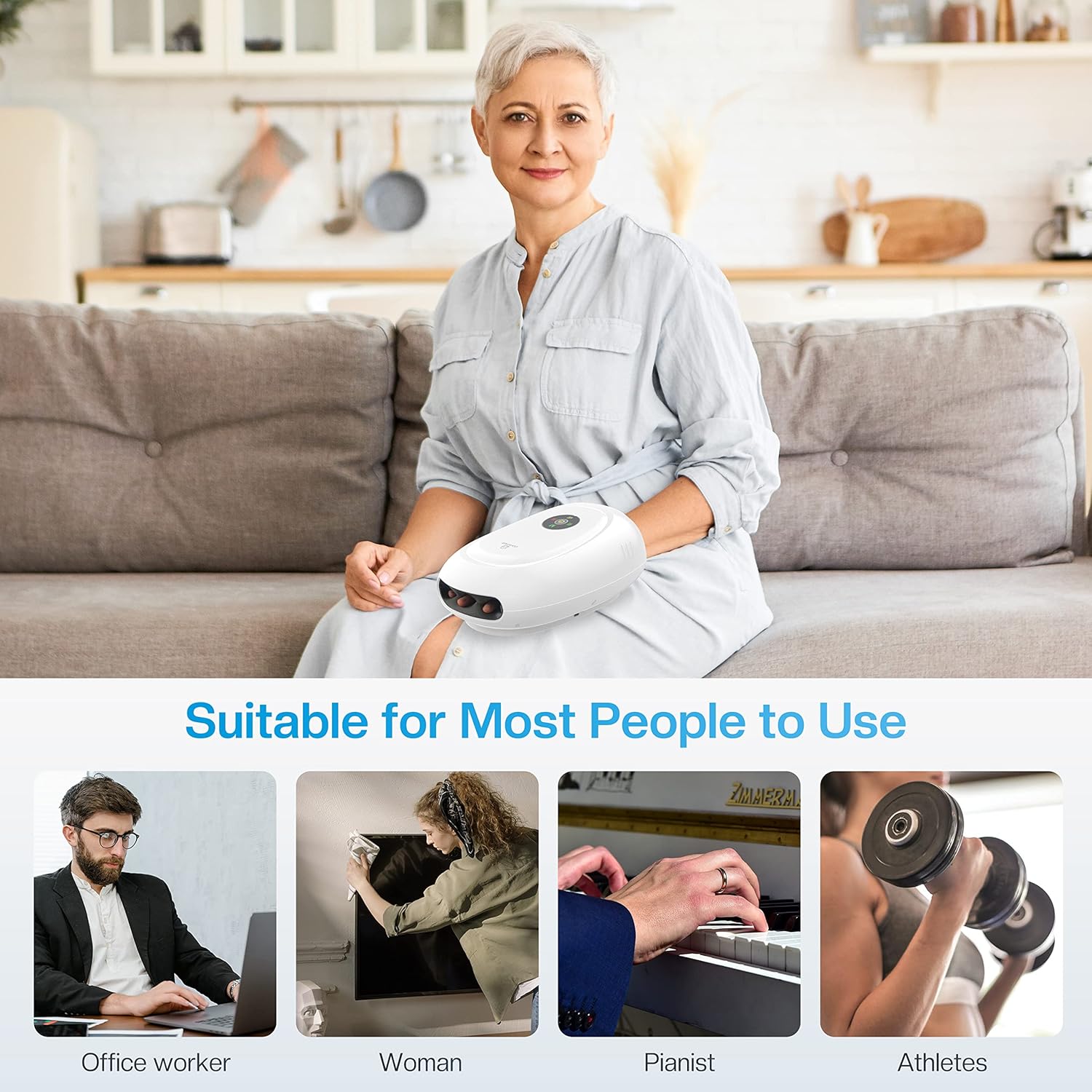 COMFIER Hand Massager with Heat and Compression, FSA Eligible HSA Eligible Cordless Hand Massager for Arthritis and Carpal Tunnel, Gifts for Mom, Dads, Women and Men