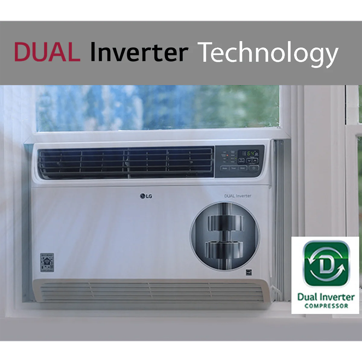 LG 10,000 BTU Dual Inverter Smart Wi-Fi Window Air Conditioner