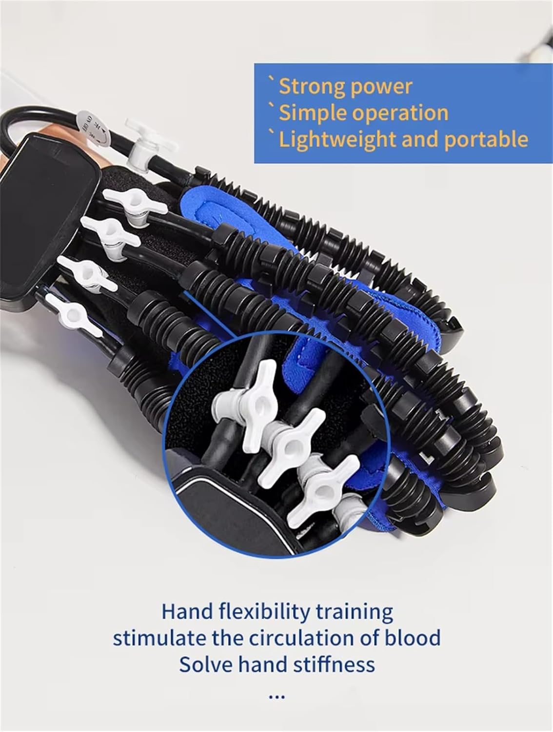 Rehabilitation Robot Glove, Finger Training Stroke Hand Splint Finger Orthosis, Long-Term Relief Hand Function