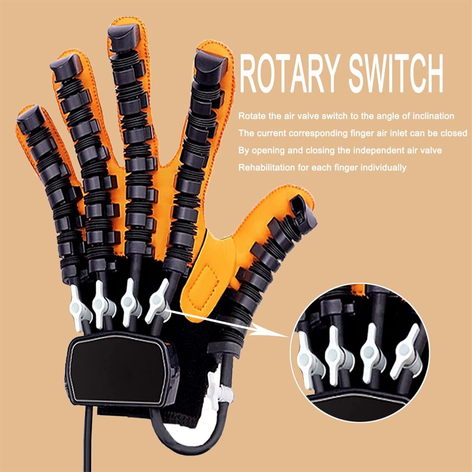 1 Pair Rehabilitation Robot Gloves, 2nd Generation Upgrade Rehabilitation Robot Gloves Both Hand, for Exercises Patients with Hand Dysfunct(Size:S Code,Color:Left+Right)