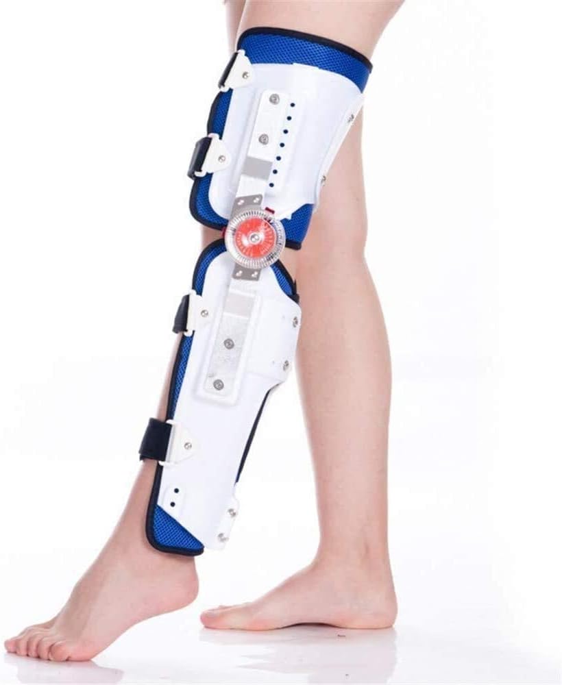 Adjustable Leg Stabilizer Immobilization Splint Braces Breathable Hinged Knee Support Brace for Operated Knee is Unisex