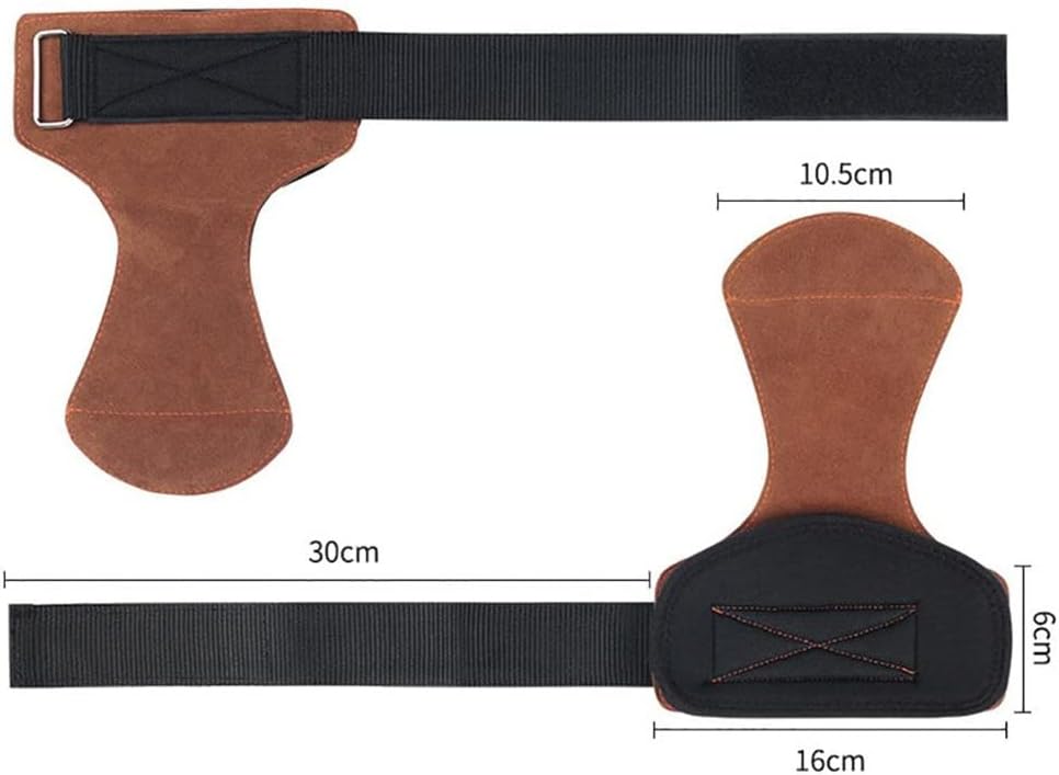 1 Pair Leather Anti-Skid Hand Grip Weight Lifting Wrist Palm Guard Gloves Fitness Equipment Accessories