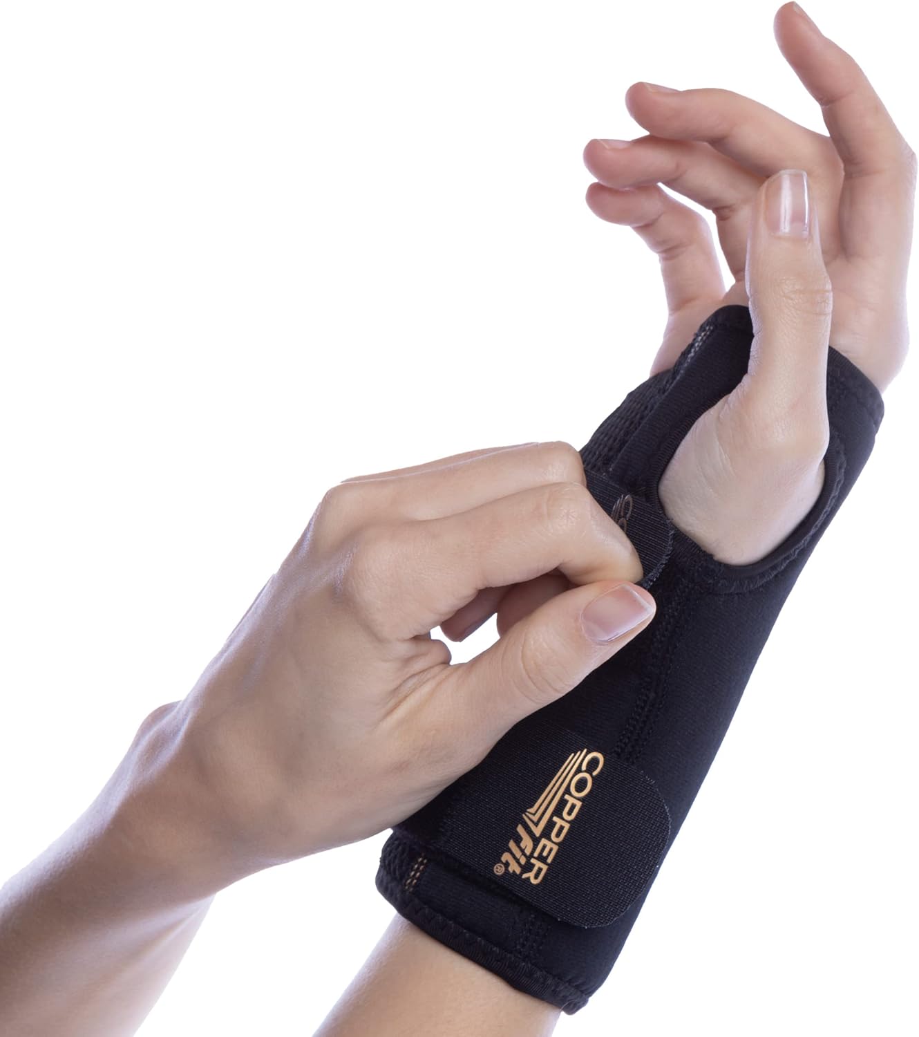 Copper Fit Health Unisex Reversible Wrist Brace with Stabilizer, Adjustable