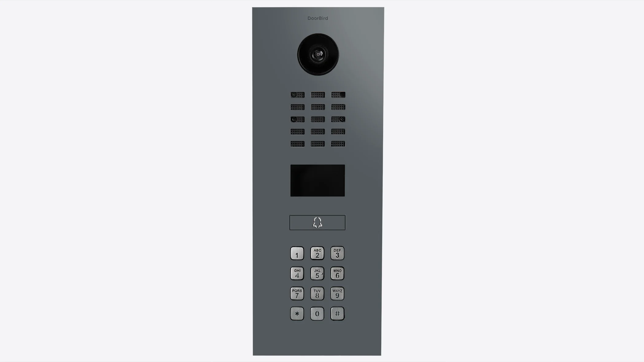 DoorBird D2101KV IP Video Intercom, 1 Call Button in Iron Grey, RAL 7011