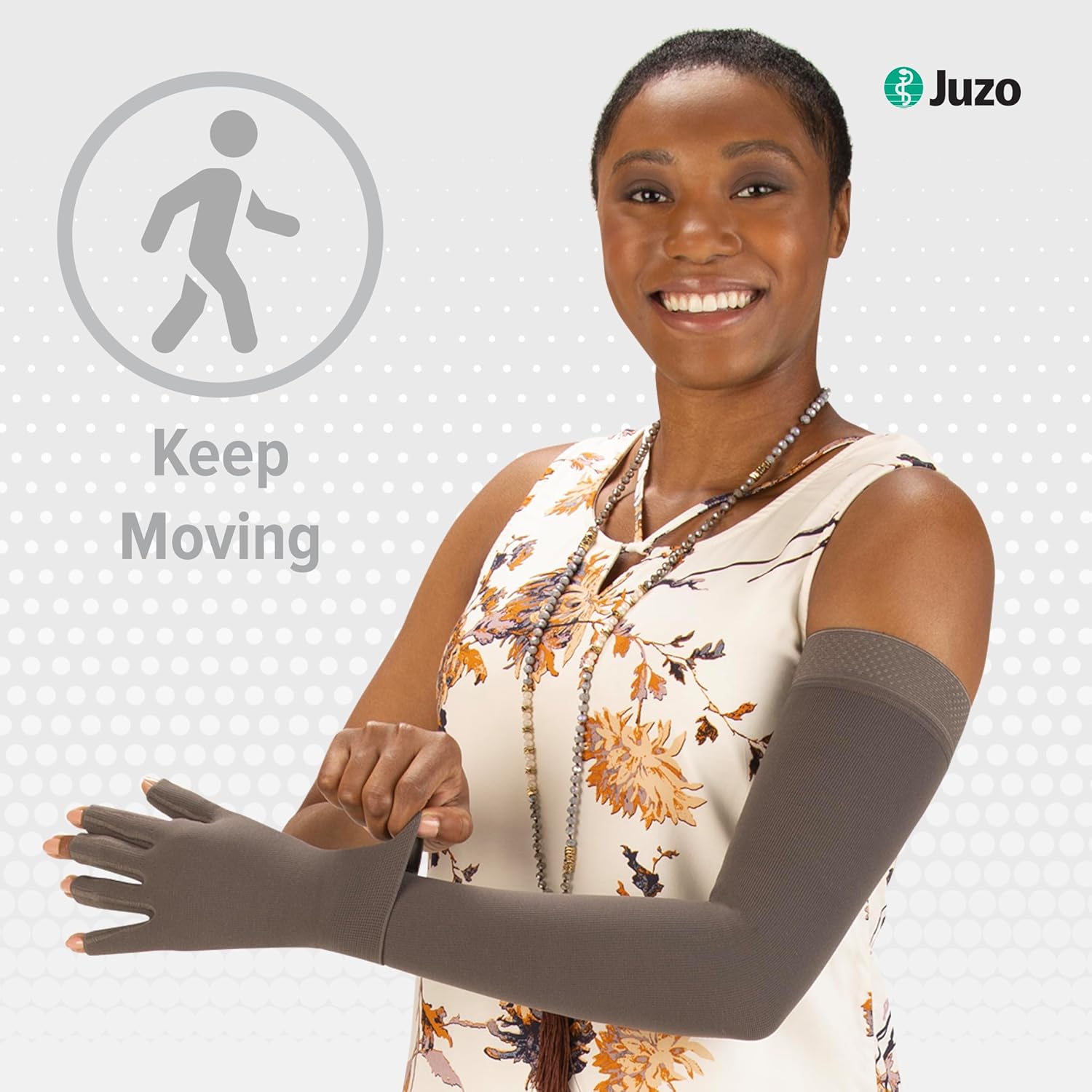 Juzo 3021 Expert Seam Flat Knit Compression Glove with Open Finger Slots