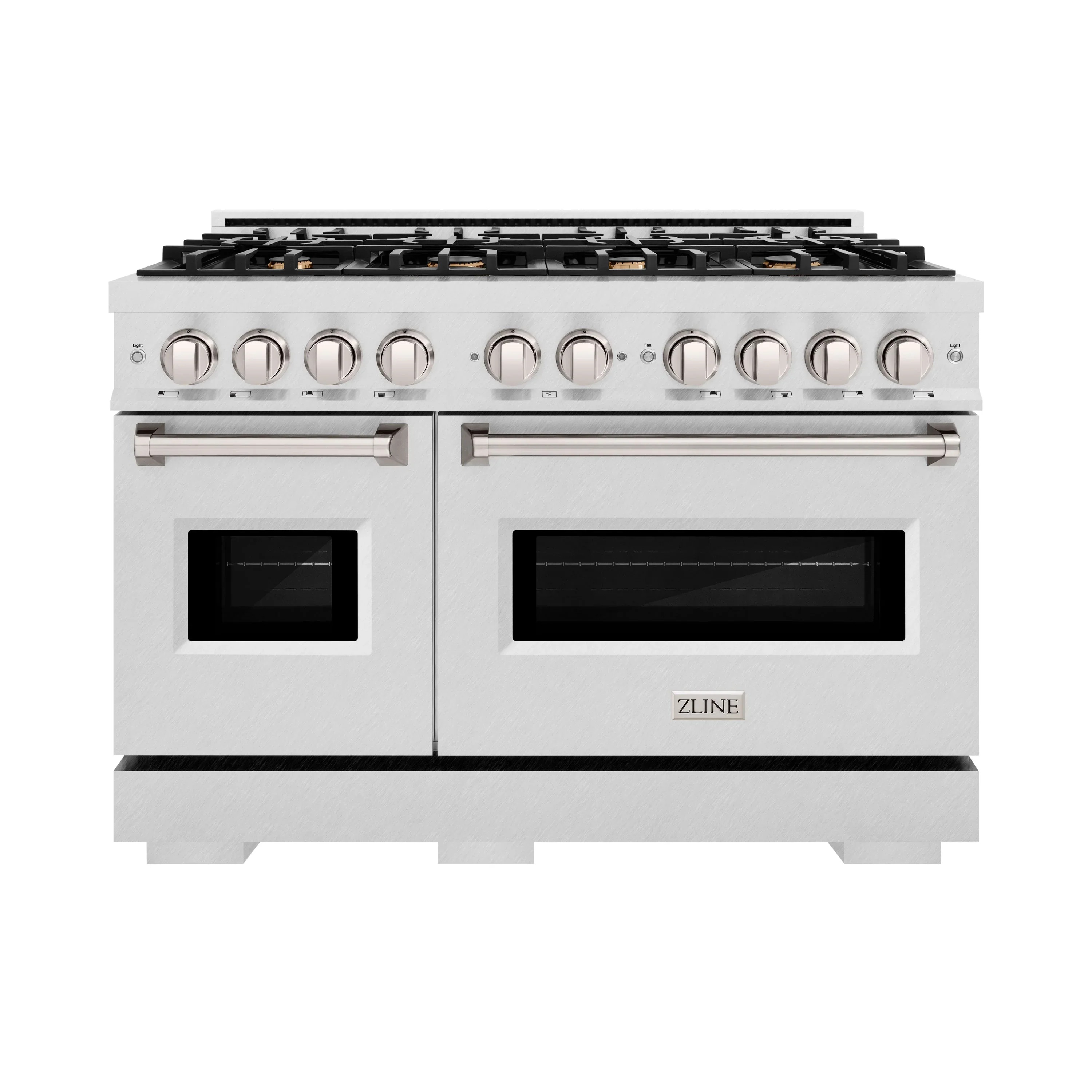 ZLINE 48-Inch Classic Series Gas Range with 8 Gas Burner Cooktop and 6.7 Cu. Ft. Gas Convection Oven in Satin Stainless Steel with Brass Burners (CGRS-BR-48)