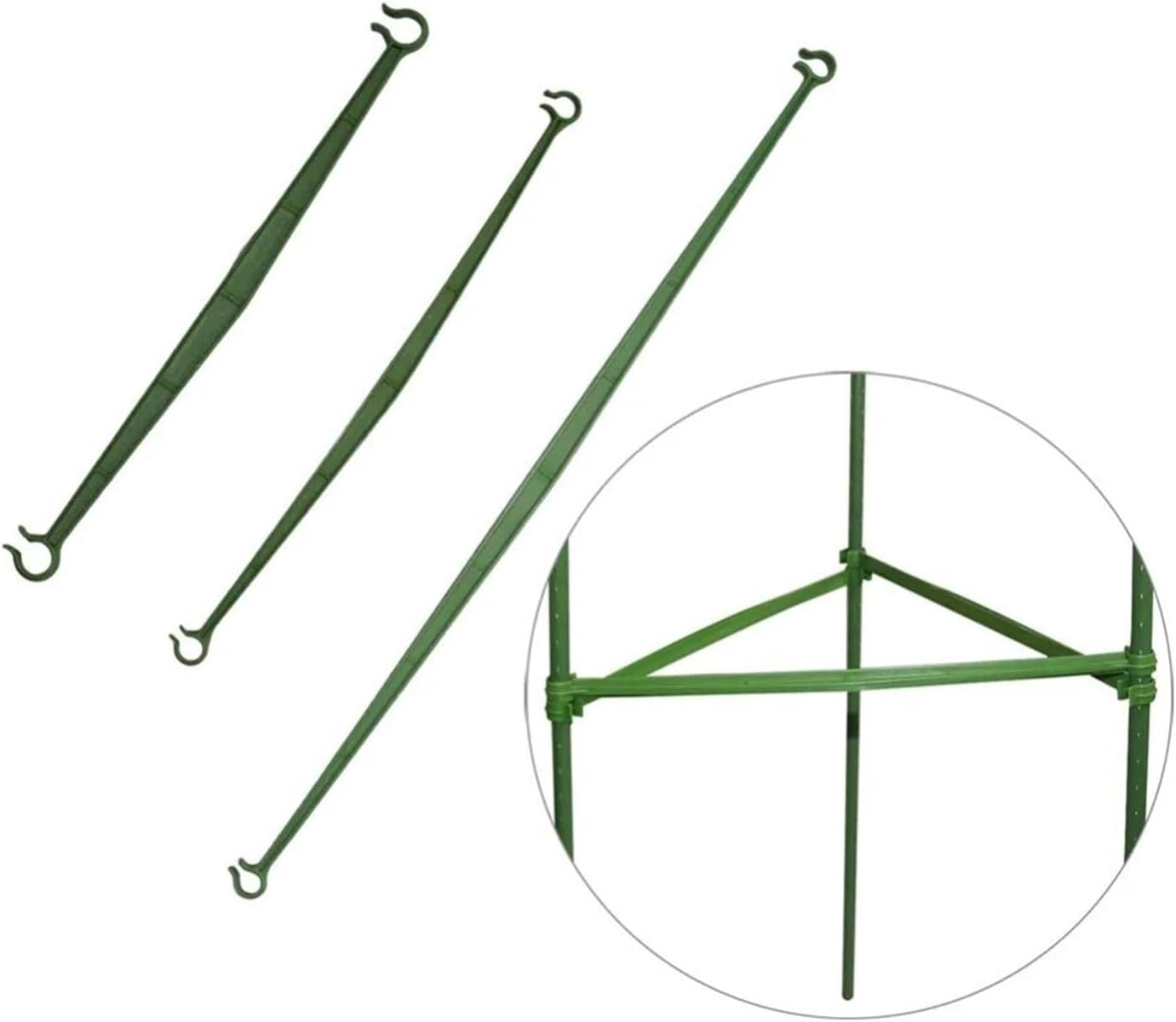 40 Pcs Agriculture Plant Support Connector Plastic Gardening Pillar Fixed Rod Garden Awning Pole Connecting Rod (Color : Green, Size : 11mm x 470mm)