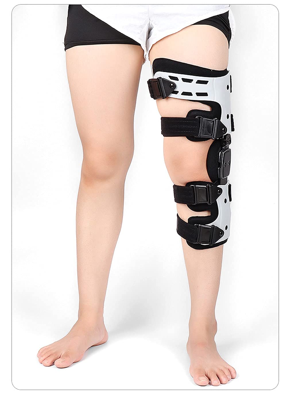 Adjustable Knee Brace Orthosis, Patella Brace Support Stabilizer Pad Orthosis Splint Wrap Orthopedic Guard Protector for Leg Or Knee Injury(