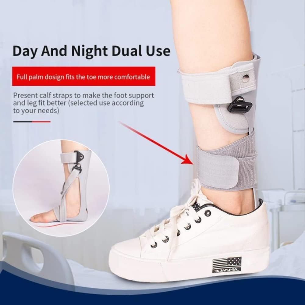 Plantar Fasciitis Splint Foot Drop Brace Splint Adjustable Ankle Foot Orthosis Fit The Calf Curve Foots Varus and Valgus Fit and Protect, Foots Drop, Sprains and Arthritis(Left,Medium)