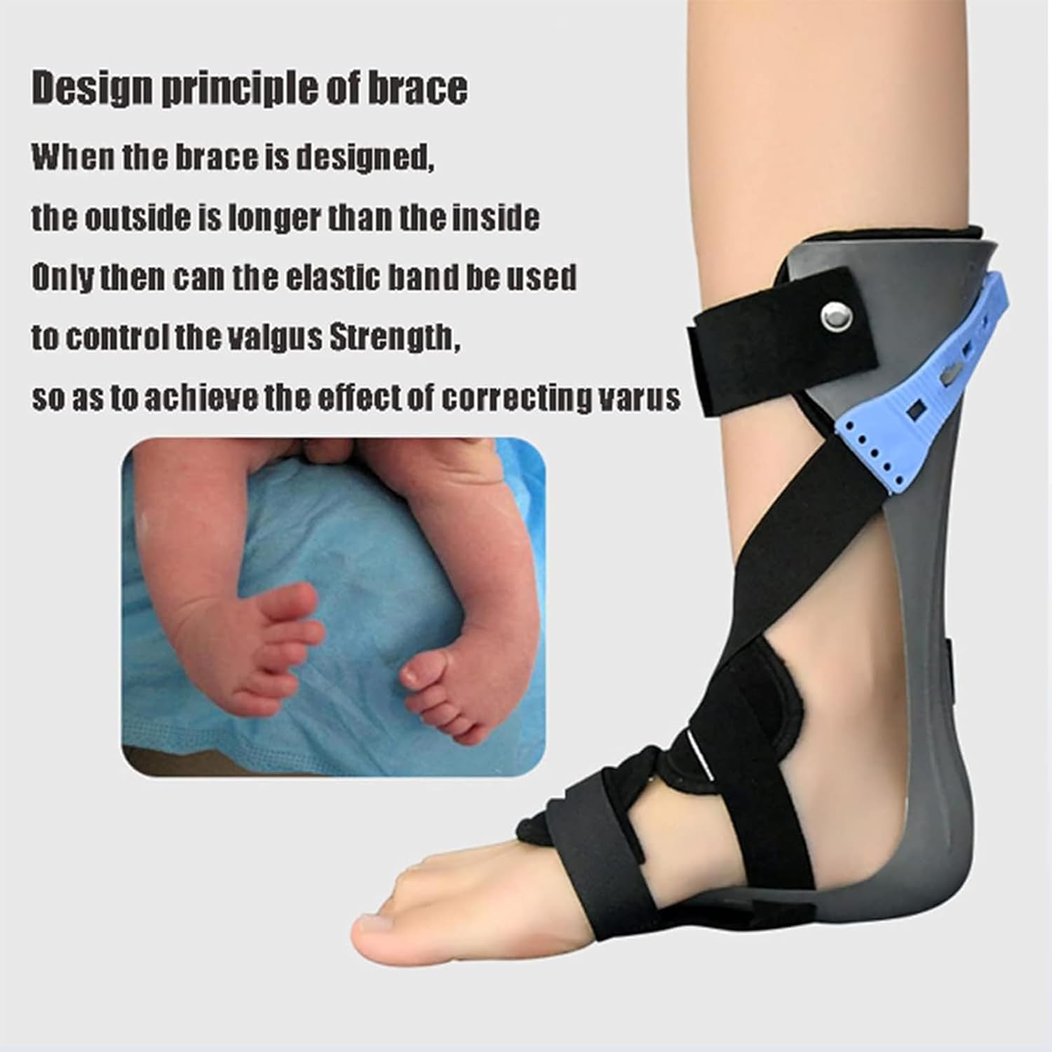 Foot Droop Orthosis, AFO Drop Foot Brace, Ankle Foot Orthosis Support for Treatment of Plantar Fasciitis Achilles Tendonitis,Right,S (Left-XL