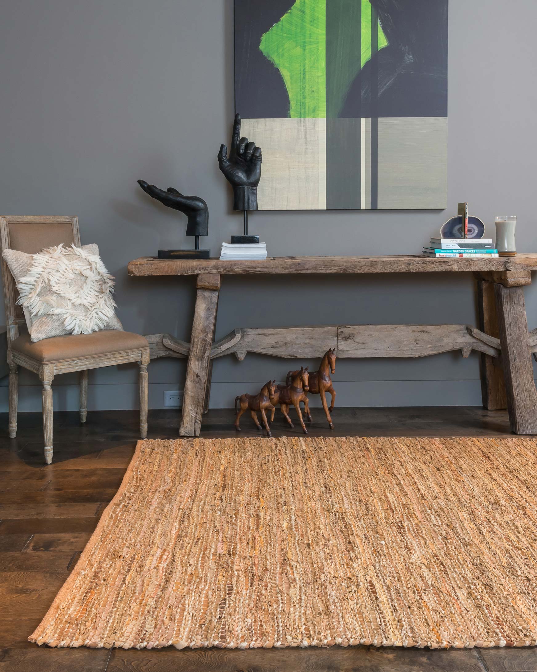 Loloi Edge Collection - Transitional Hand Woven Rug in Tan (ED-01)