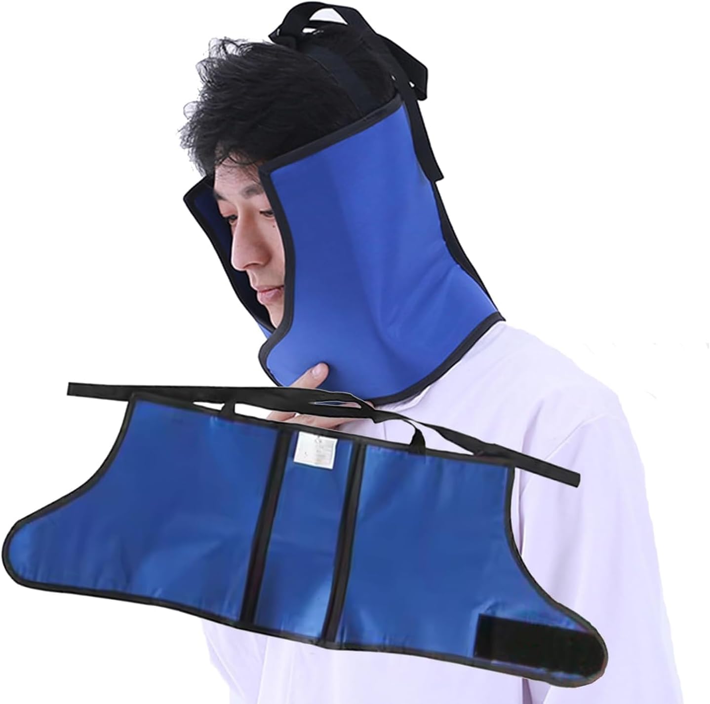BKEKM Adjustable Lead Cap 0.35/0.5mmpb X-ray Lead Hat Head Face Neck Ears Radiation Apron Medical Use Radiation X-ray Lead Apron