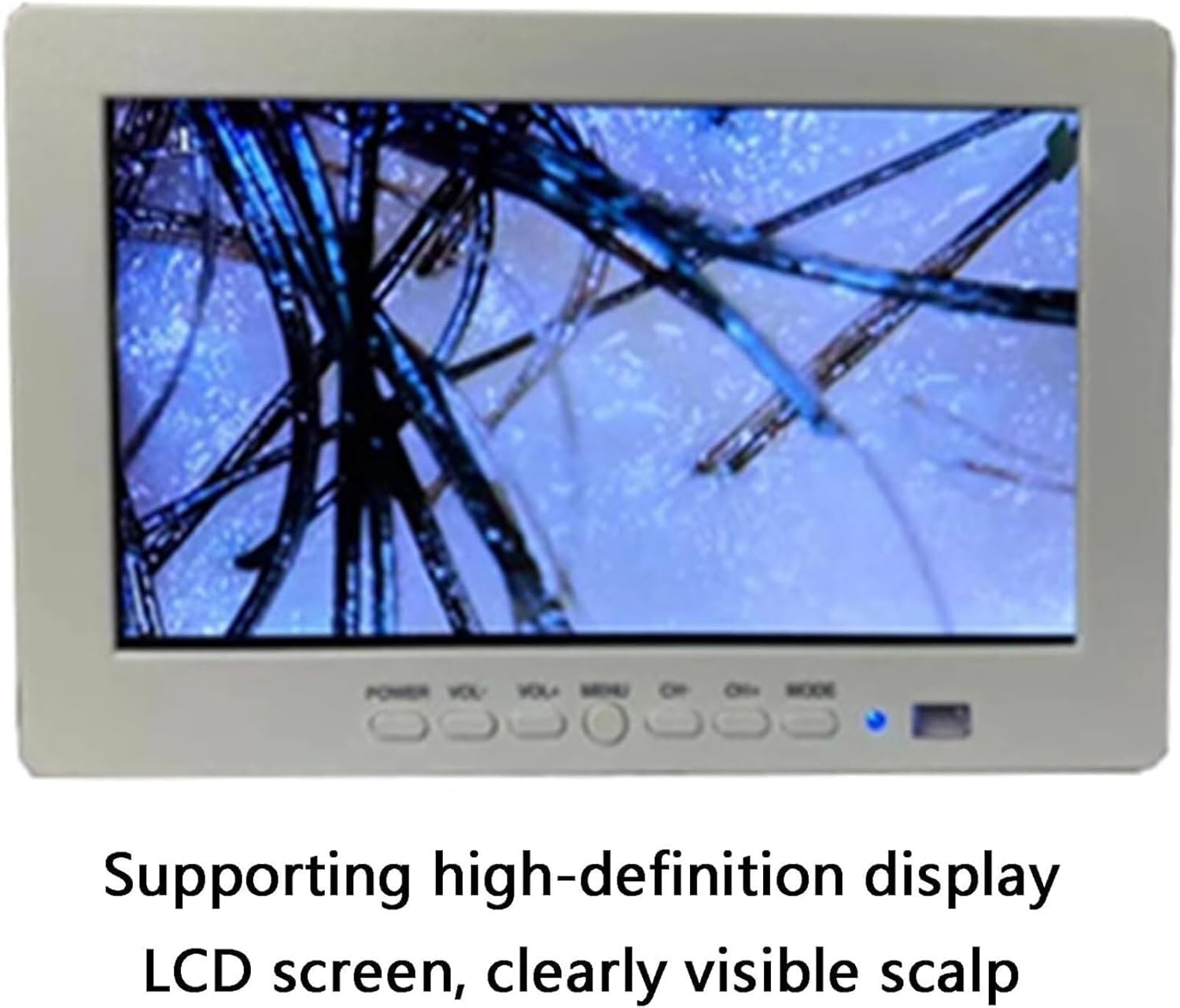 Skin Diagnosis Hair Analyzer, Digital Microscope Scalp Hair Follicle Detector, Freeze Frame Storage, Meridian Dredging and deep Massage, LCD Screen, Suitable for Home use, Salon spa