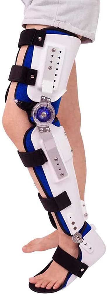 Knee Orthosis Support Brace Joint Stabilizer， Hinged Knee Brace Fracture Fixed Guard Splint Leg Protector Fully Adjustable Calf Ankle Foot Fixed Bracket，
